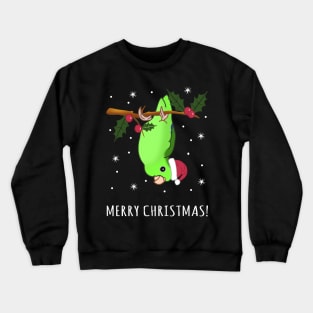 Green Parrotlet Merry Christmas Crewneck Sweatshirt